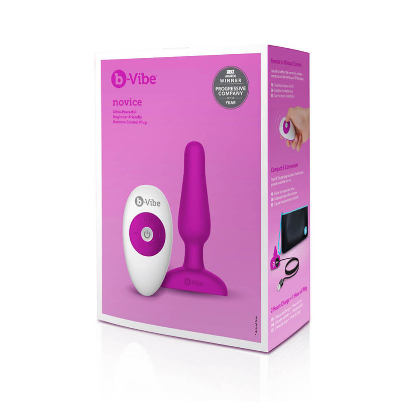 Packaging for the b-Vibe Remote Novice Plug | Kinkly Shop
