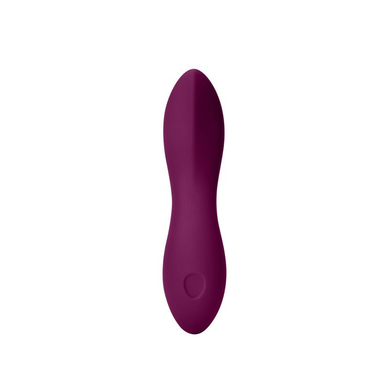 The Dame Dip vibrator in front of a white background in the color Plum | Kinkly Shop