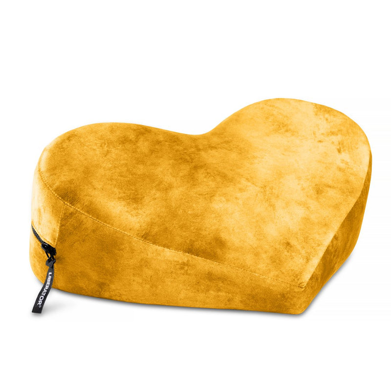 Liberator Heart Wedge in Ibiza color Golden up against a white background. | Kinkly Shop