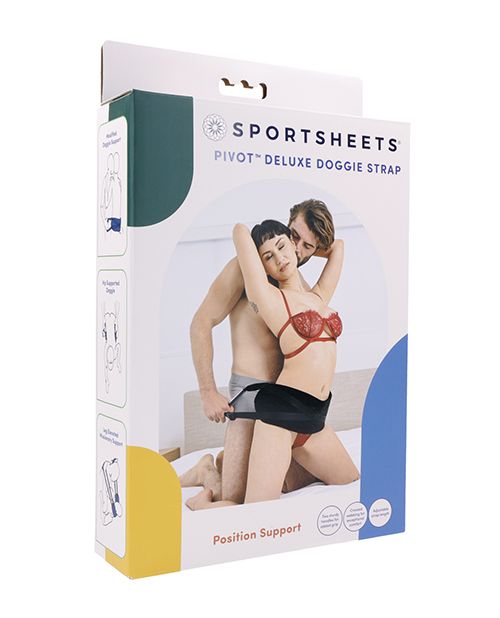Packaging for the Sportsheets Pivot Deluxe Doggie Strap | Kinkly Shop
