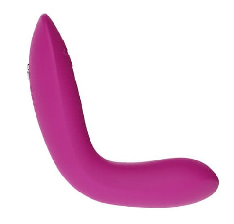We-Vibe Rave 2 bent into a nearly 90-degree angle to showcase the adjustable hinge joint at the mid-point of the vibrator's shaft. | Kinkly Shop