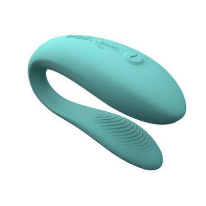 We-Vibe Sync Lite in Aqua in front of a white background | Kinkly Shop