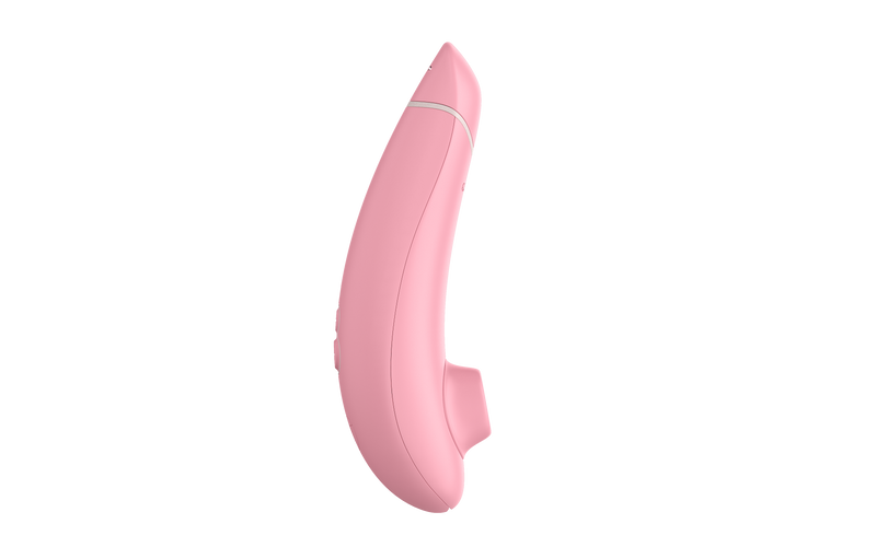 Side view of the Womanizer Premium Eco Friendly Vibrator. It shows the sleek design of the ecofriendly sex toy. | Kinkly Shop