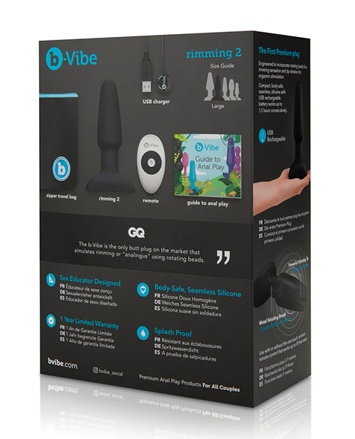Packaging for the b-Vibe Rimming Plug 2 | Kinkly Shop
