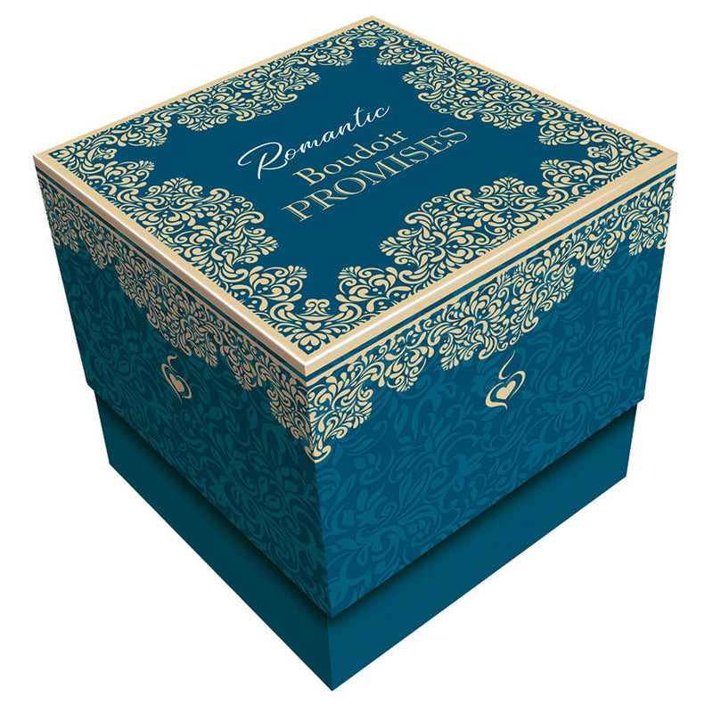 The box for the Romantic Boudoir Promises set. | Kinkly Shop