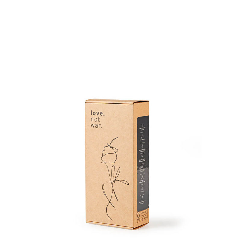 Packaging of the Love Not War Grá | Kinkly Shop