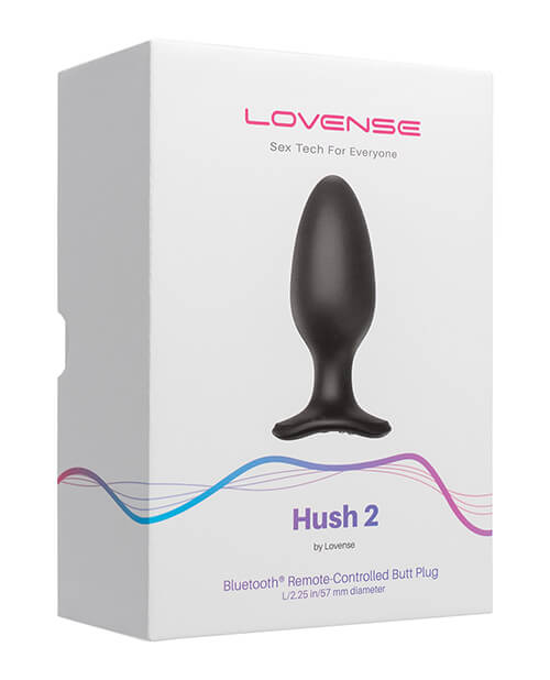 Packaging for the Lovense Hush 2 butt plug | Kinkly Shop