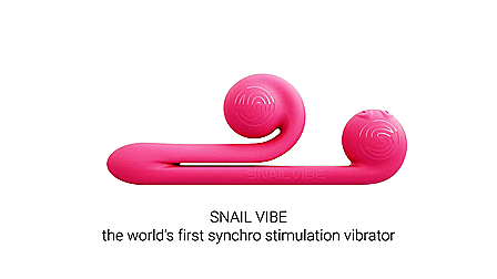 GIF showing how the Snail Vibe sex toy works during penetration. It shows how the clitoral motor curls up (and uncurls) during each thrust in order to keep constant clitoral contact. | Kinkly Shop