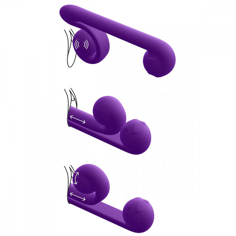 The purple version of the Snail Vibe sex toy | Kinkly Shop