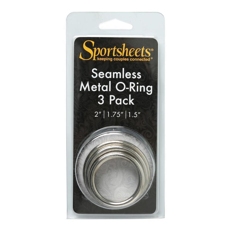 Sportsheets Seamless Metal O Rings, 3 Pack - Kinkly Shop