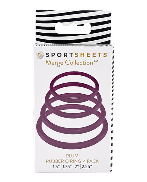 Sportsheets O-Ring 4-Pack in Plum | Kinkly Shop
