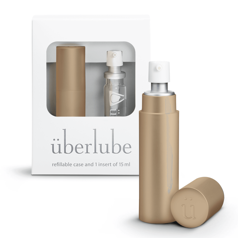 Überlube Good-to-Go Travel Size Lube in Gold | Kinkly Shop