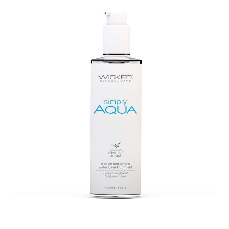 Wicked Simply Aqua - 4OZ in Standard bottle. The bottle is a plain white color. | Kinkly Shop