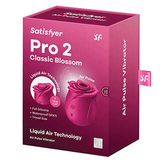 Packaging for the Satisfyer Pro 2 Classic Blossom | Kinkly Shop