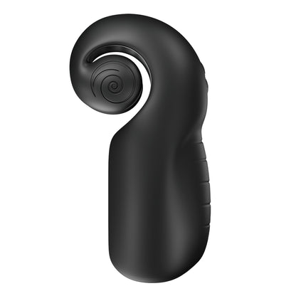 Side view of the Snail Vibe Evo Unrolling Penis Vibrator showcases the unrolling tip of the vibrator. | Kinkly Shop