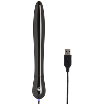 Showing the warming rod connected to a cable that connects to a male USB connector to power the warming functionality of the rod. | Kinkly Shop