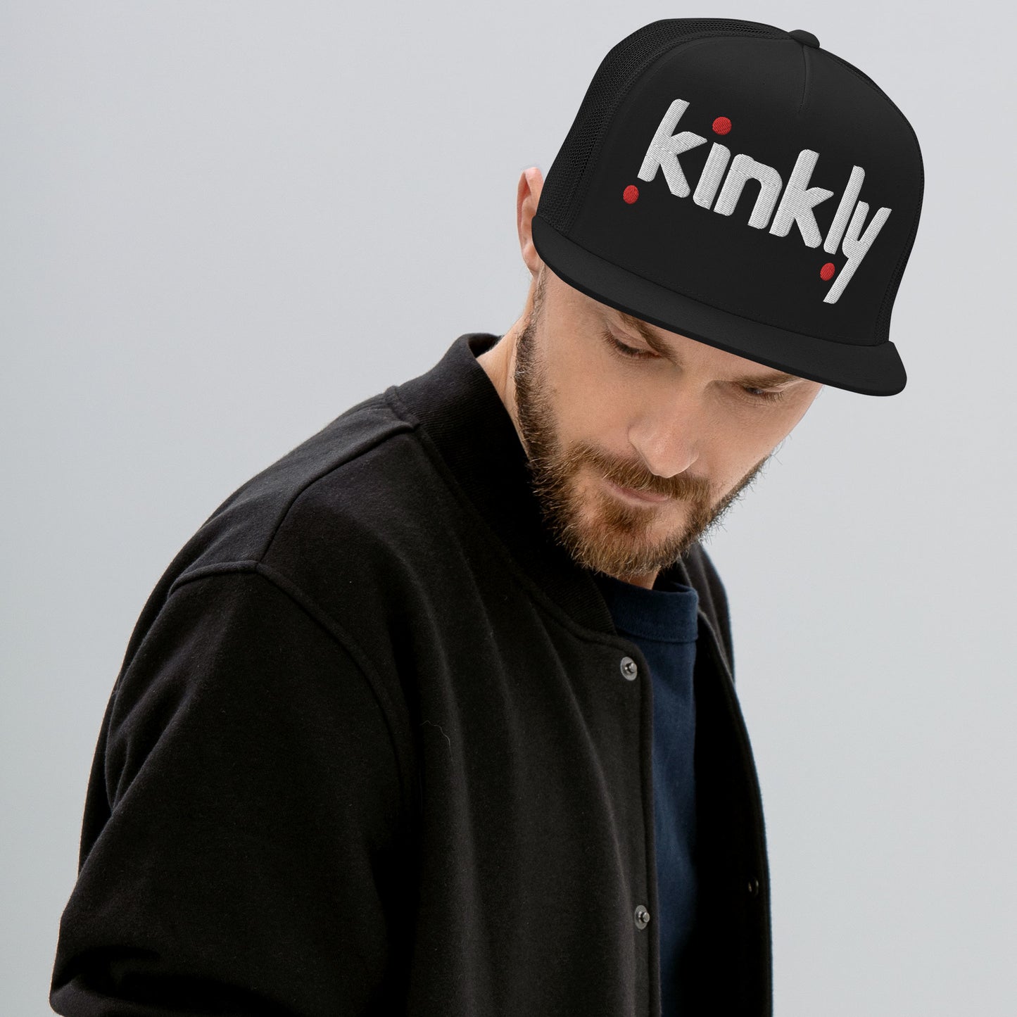 Kinkly Trucker Cap Black