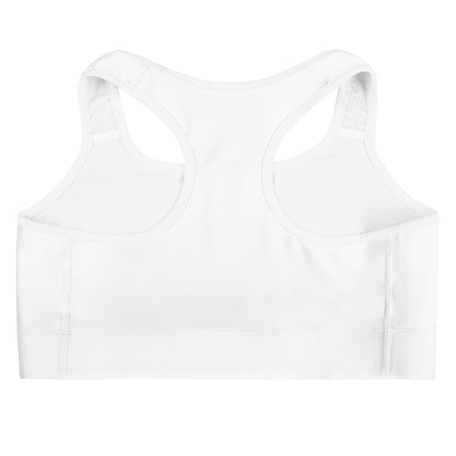 Backside of the Sex.com Sports Bra. It's plain white with no design on it. | Kinkly Shop