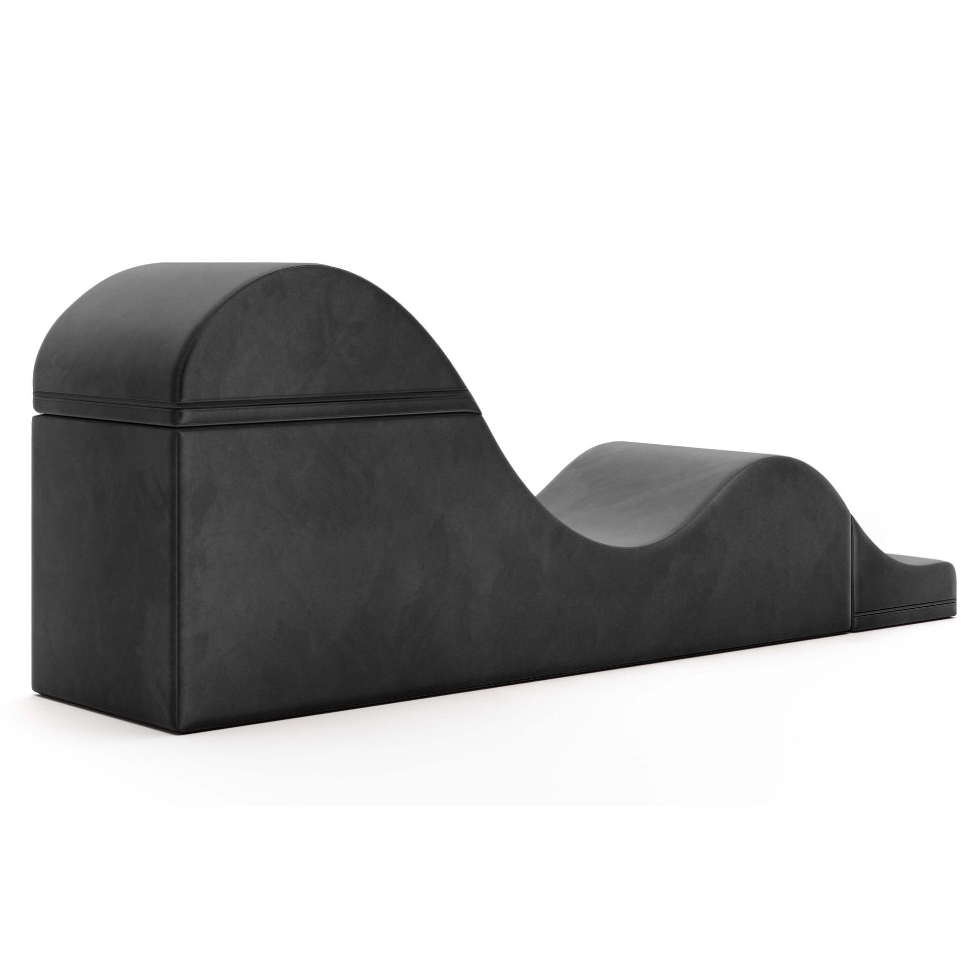 Liberator Aria Flip Chaise in black against a plain white background | Kinkly Shop