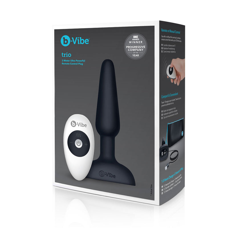 Packaging for the b-Vibe Remote Trio Plug | Kinkly Shop