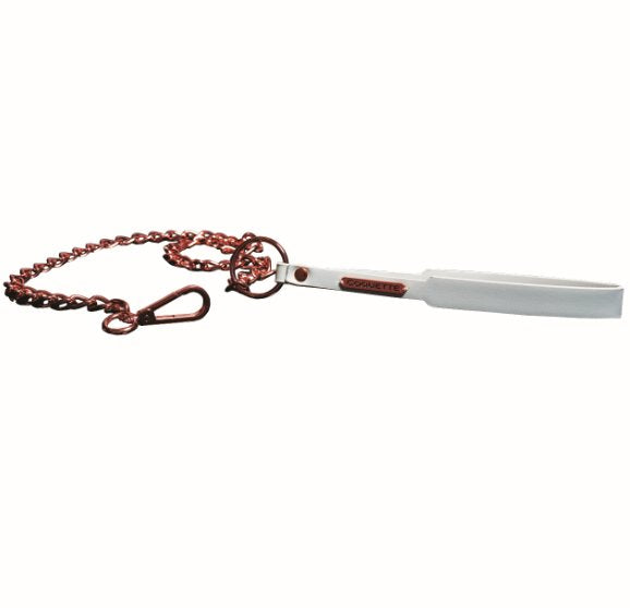 Coquette White and Rose Gold Leash against a white background | Kinkly Shop