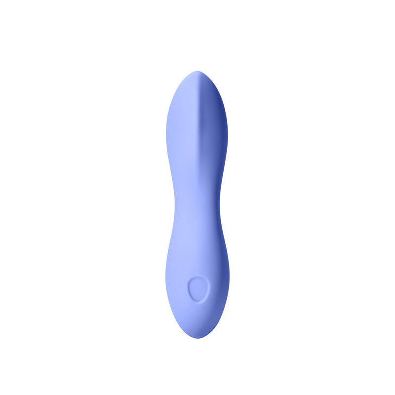 The Dame Dip vibrator in periwinkle in front of a white background | Kinkly Shop