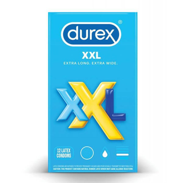 Packaging for the 12 pack of the Durex XXL Condoms | Kinkly Shop