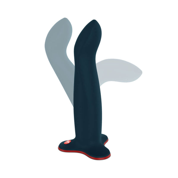 The Fun Factory Limba Flex in Large with multiple iterations of the image superimposed over the single, opaque version. This showcases how the Fun Factory Limba Flex dildo can easily be bent into different shapes for your pleasure. | Kinkly Shop