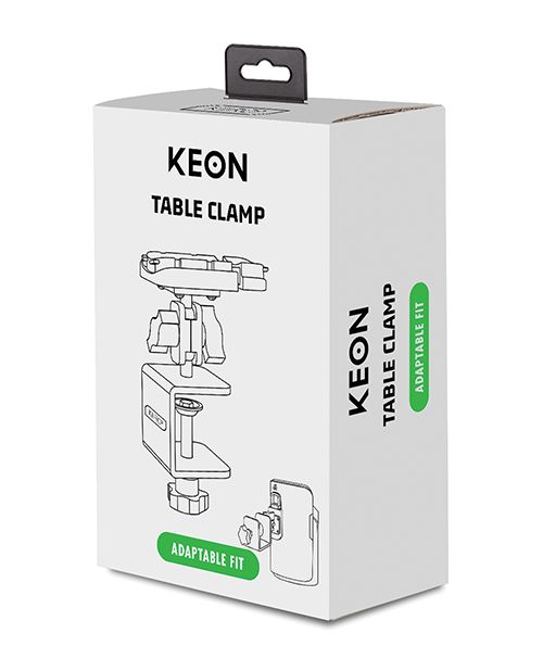 Packaging for the KIIROO KEON Table Clamp. | Kinkly Shop