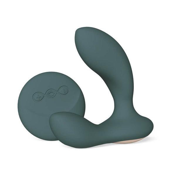 The LELO HUGO 2 in Green with Remote against a plain white background | Kinkly Shop