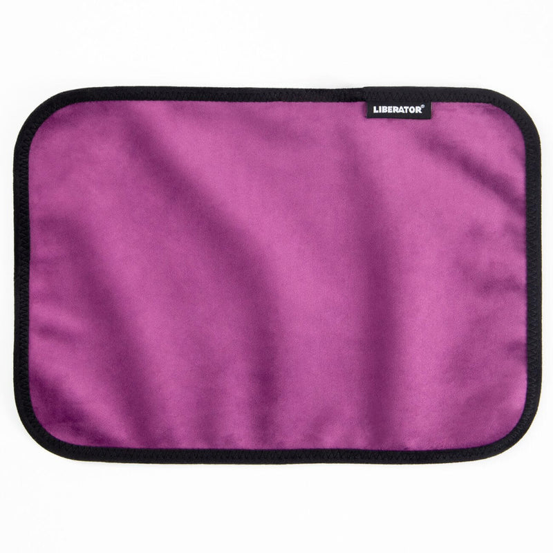 Another view of the Liberator Fascinator Toy Pad in Purple, showcasing the soft-looking material of the Toy Pad | Kinkly Shop