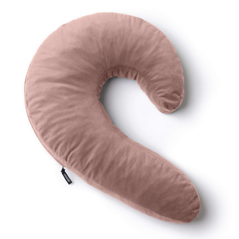 Liberator Lune Snuggle Sex Toy Mount in Rose against a white background. | Kinkly Shop