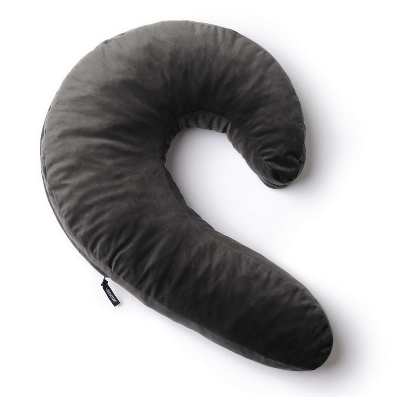 Liberator Lune Snuggle Sex Toy Mount in Black against a white background. | Kinkly Shop