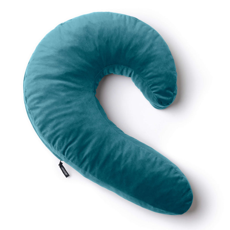 Liberator Lune Snuggle Sex Toy Mount in Teal against a white background. | Kinkly Shop