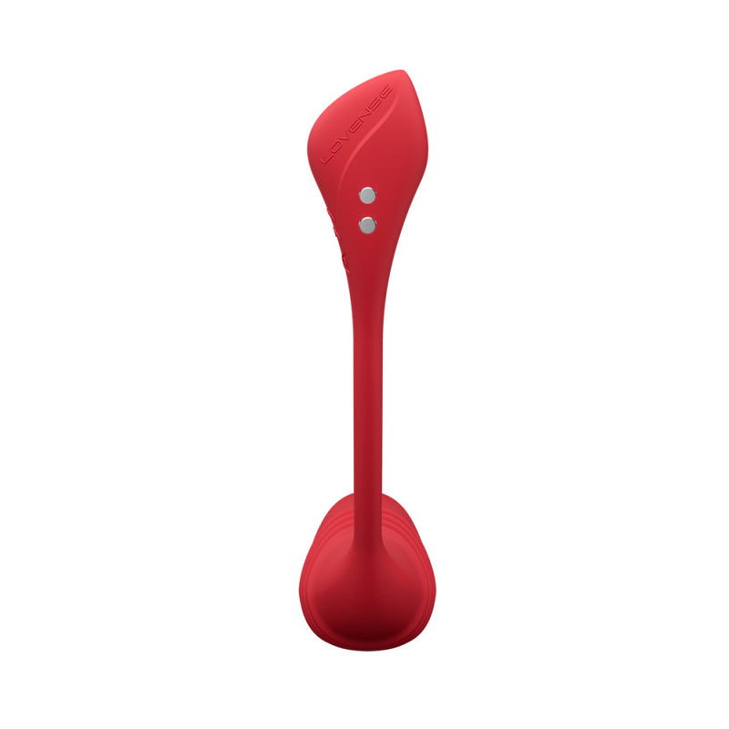 Close-up of the tail of the Lovense Vulse. There are two magnetic points that function as the magnetic charging port for the vibrator. | Kinkly Shop
