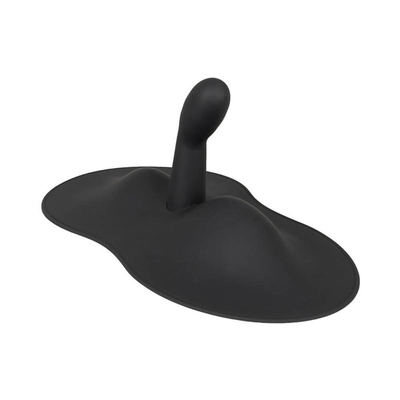 A different angle on the Orion VibePad 3. The clitoral bump is shown closest to the camera, showcasing the gentle swells of the anal and clitoral bumps to offer pleasure while sitting on it. | Kinkly Shop