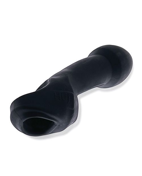 Close-up of the holes at the base of the dildo. This angle also showcases the ledge of the pronounced head at the tip of the sex toy. | Kinkly Shop