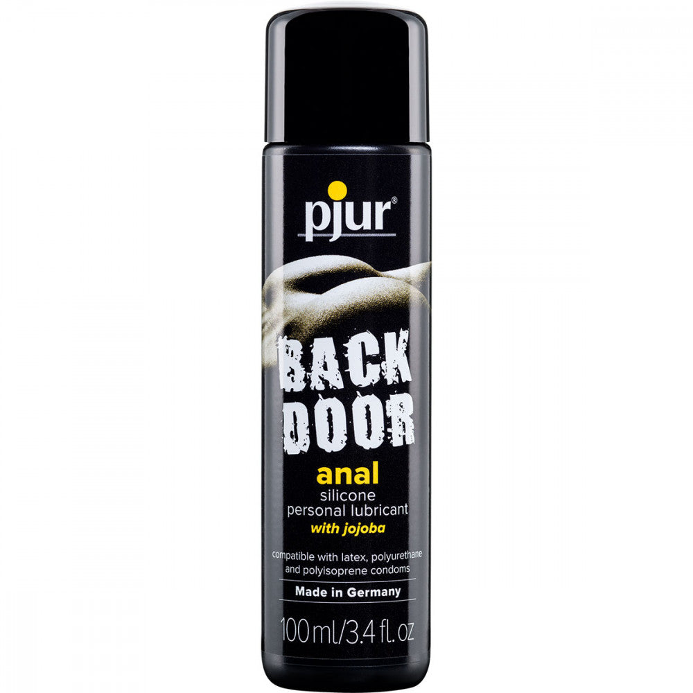 Pjur Back Door Anal Silicone-Based lube in front of a plain white background | Kinkly Shop