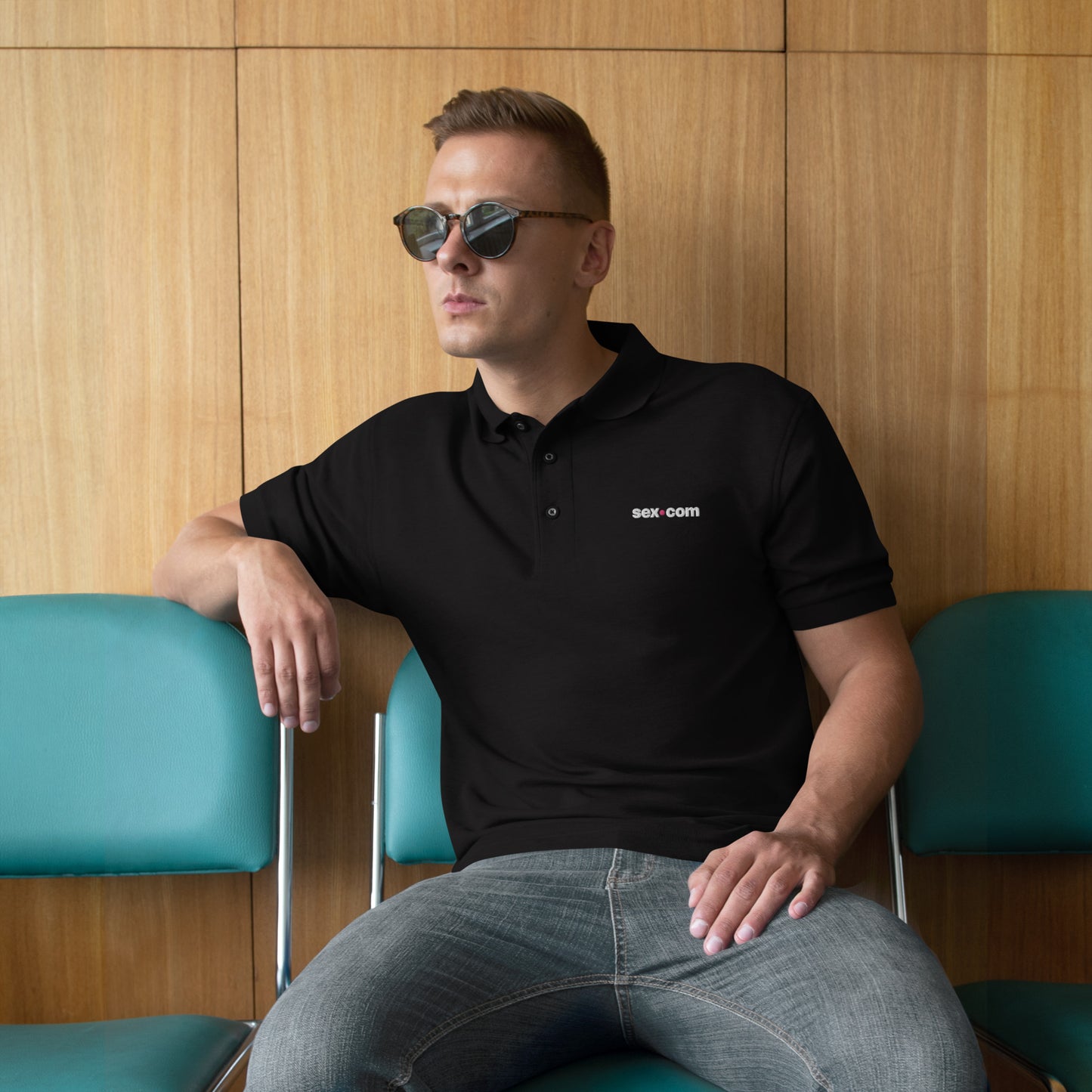 Sex.com Men's Premium Polo - Black