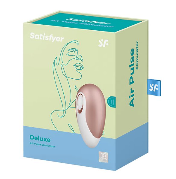 Packaging for the Satisfyer Pro Deluxe | Kinkly Shop