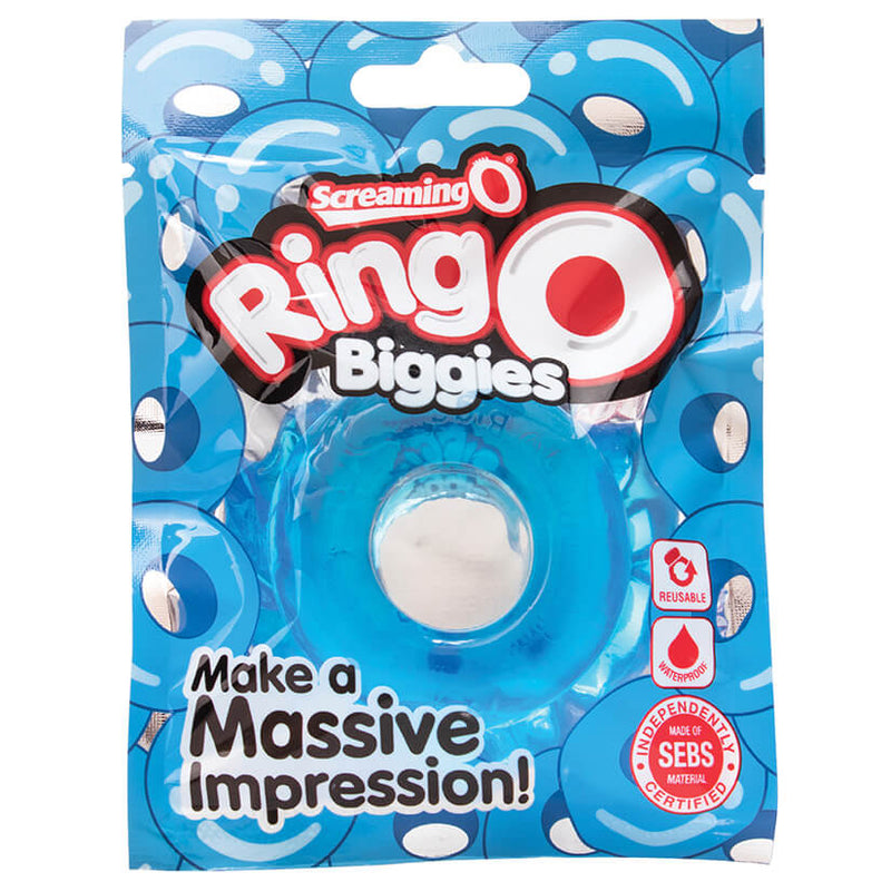 Packaging of the Screaming O RingO Biggie. It's a small little pouch that's slightly bigger thna the cock ring size itself. | Kinkly Shop