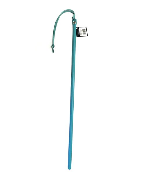 Spartacus Leather Wrapped Cane in baby blue | Kinkly Shop