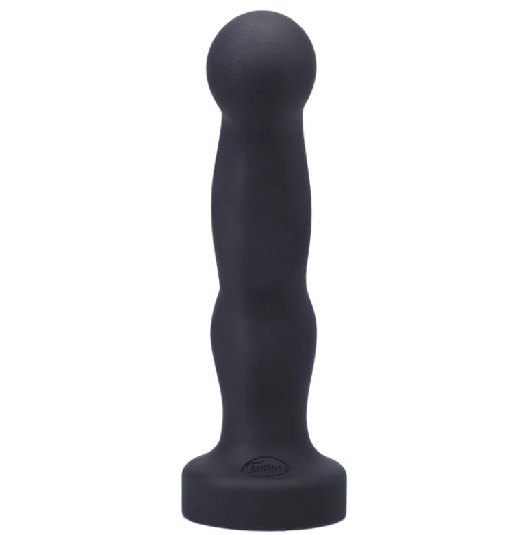Front view of the Tantus P-Spot dildo. It showcases the slight diameter variances throughout the shaft of the dildo. | Kinkly Shop