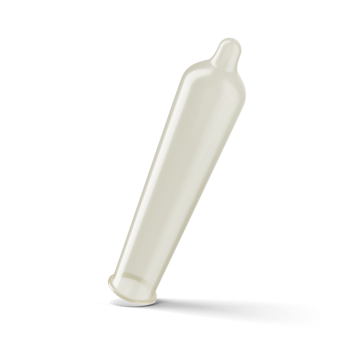 A Trojan Magnum Condom unrolled entirely. This showcases the tapered design that offers more room near the tip of the condom. It also has a resevoir tip. | Kinkly Shop