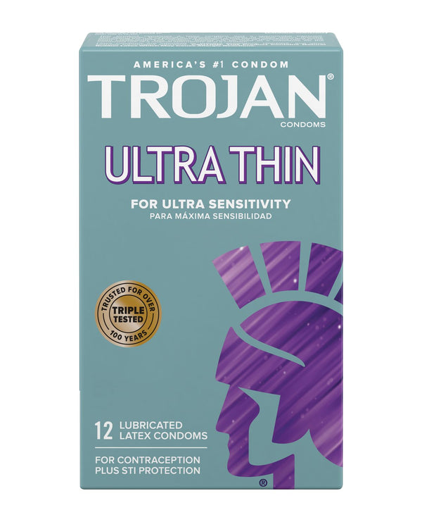 Packaging for the Trojan Ultra Thin Condoms | Kinkly Shop