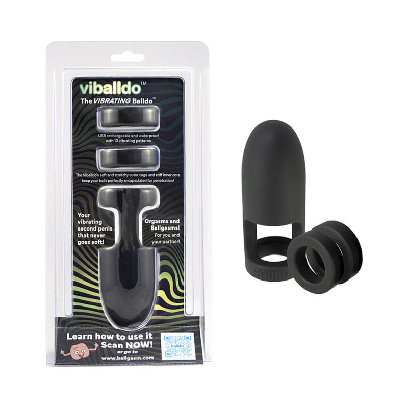 The ViBalldo and the packaging for the ViBalldo up against a plain white background. The packaging for the toy is a see-through plastic blister-pack package. | Kinkly Shop