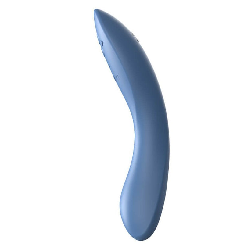 Side angle of the We-Vibe Rave 2 while the toy is fully lengthened. The Rave 2 still has a nice, gentle g-spot curve. | Kinkly Shop