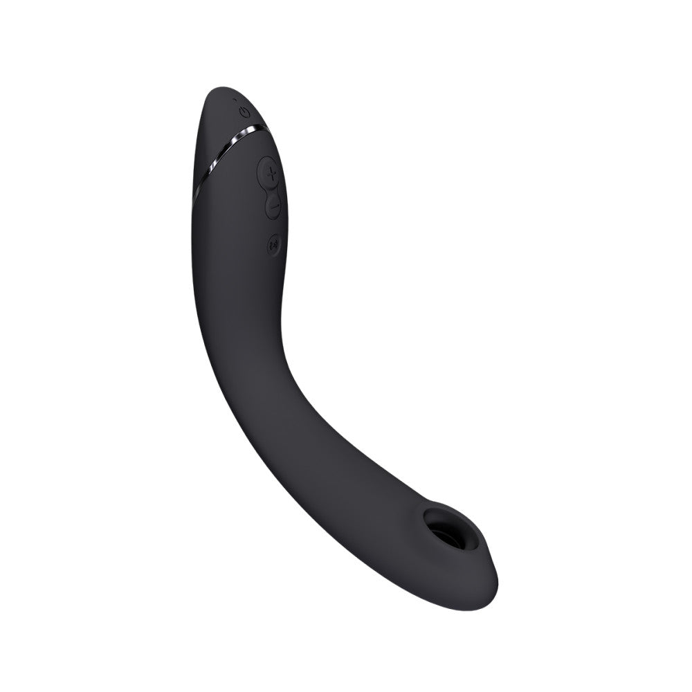 The Womanizer OG in Black in front of a plain white background | Kinkly Shop