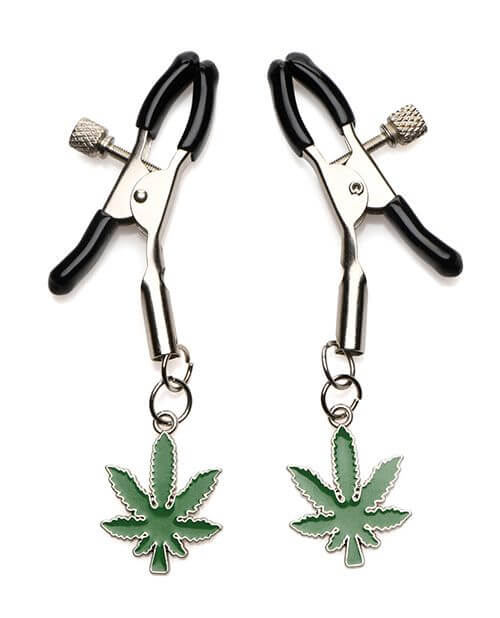 The XR Mary Jane Nipple Clamps in front of a plain white background | Kinkly Shop