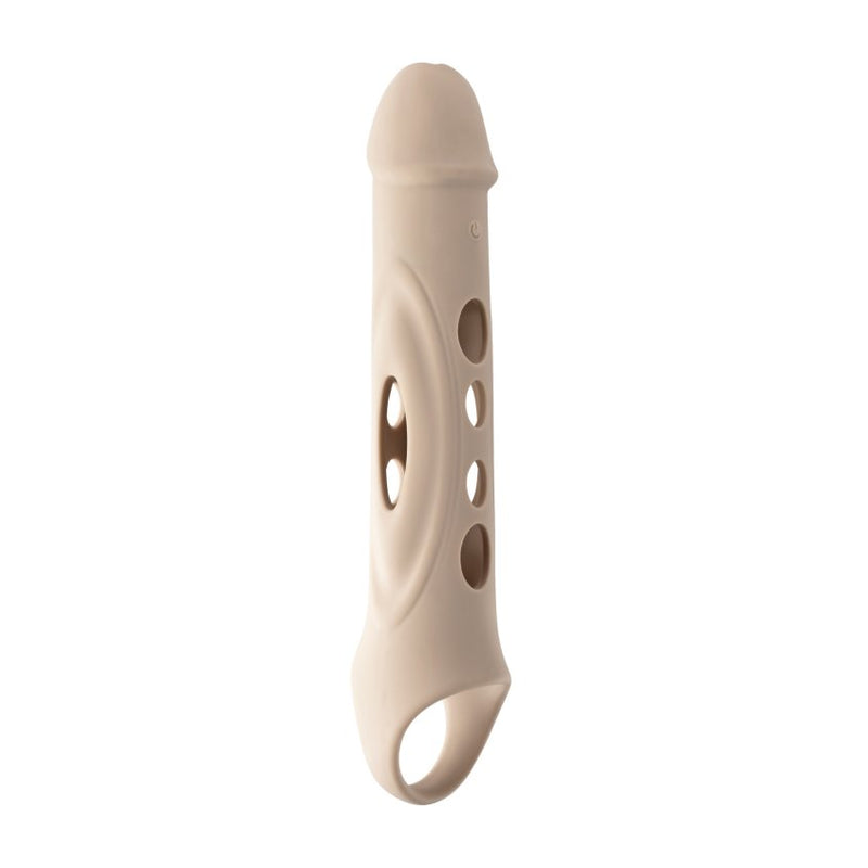 The Evolved Big Shaft Extender in Cream up against a plain white background | Kinkly Shop